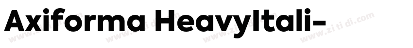 Axiforma HeavyItali字体转换